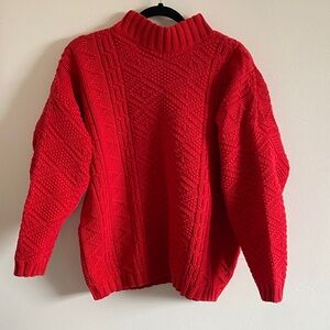 Vintage Daniel Hechter Vibrant Red Knit Sweater